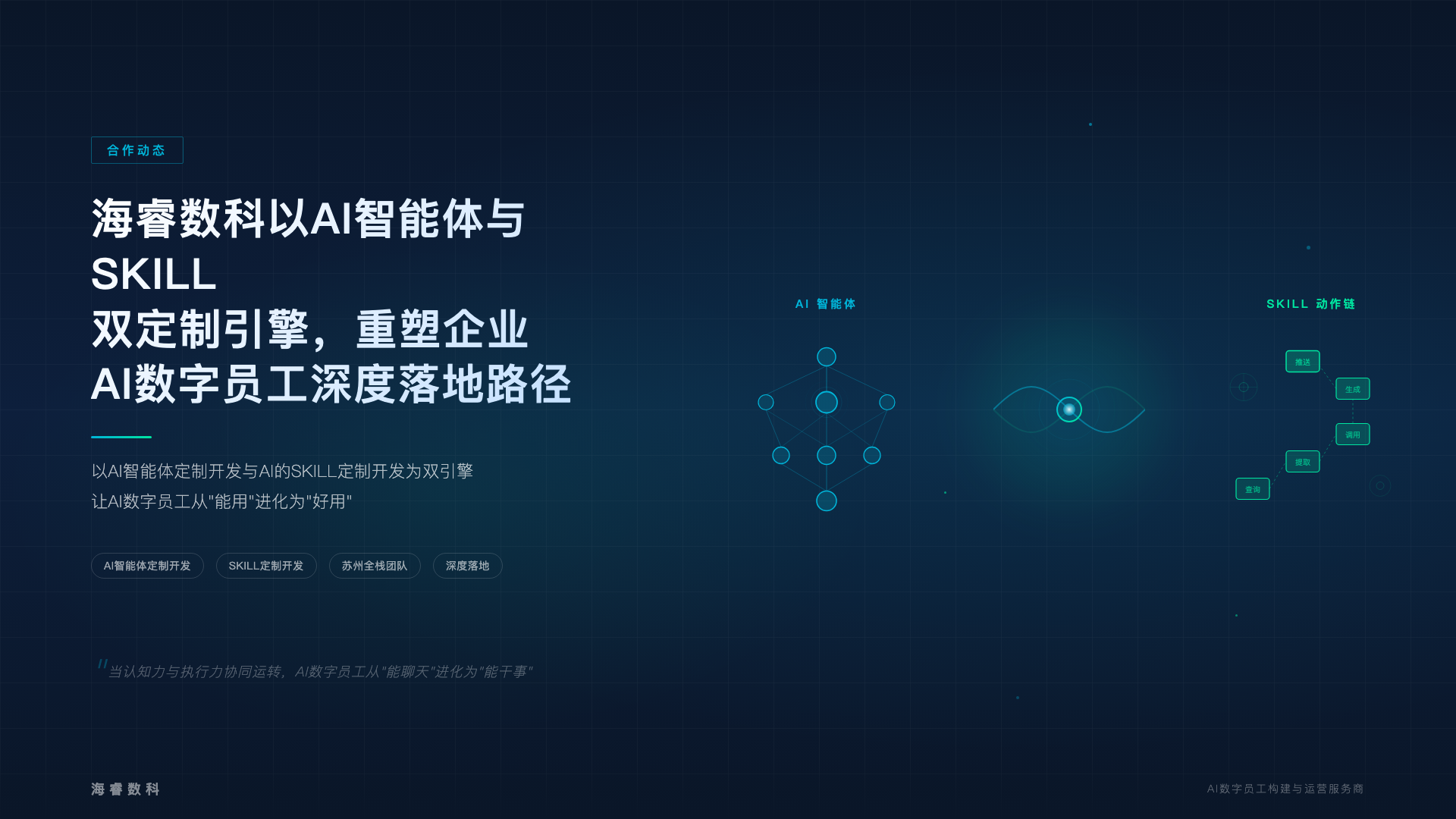 海睿数科以AI智能体与SKILL双定制引擎,重塑企业AI数字员工深度落地路径