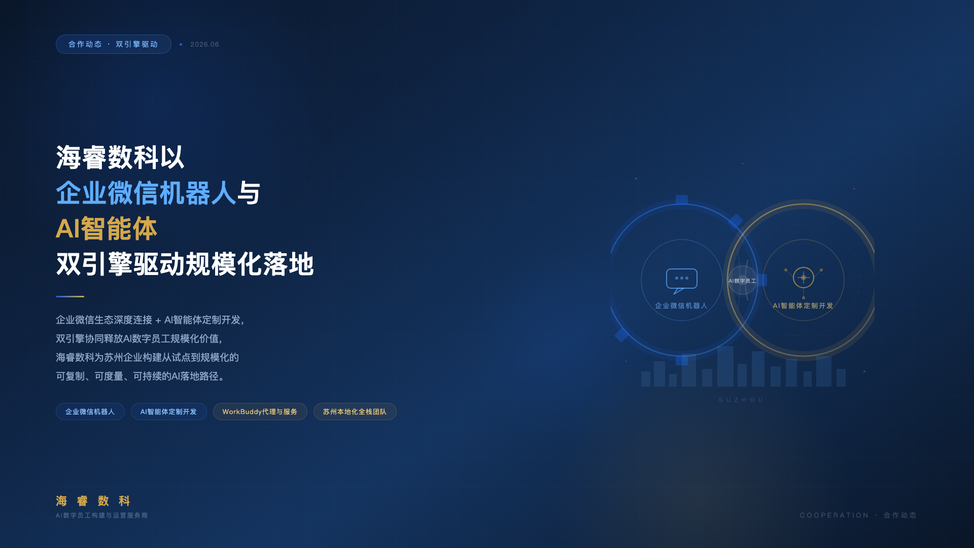 海睿数科以企业微信机器人与AI智能体双引擎，驱动苏州企业AI数字员工规模化落地