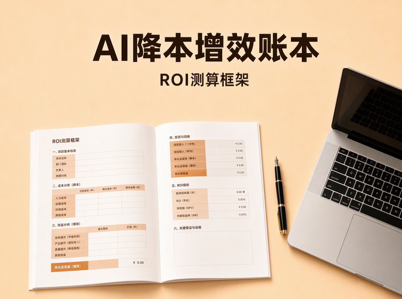 企业AI降本增效的账本怎么算？海睿数科ROI测算框架